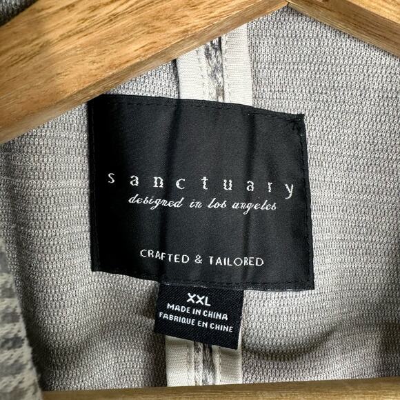 Sanctuary Womens size XXL Catalina Plaid Button Front Long Coat Jacket Blazer - Picture 10 of 11